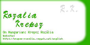 rozalia krepsz business card