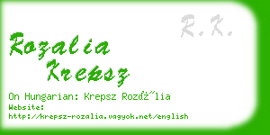 rozalia krepsz business card